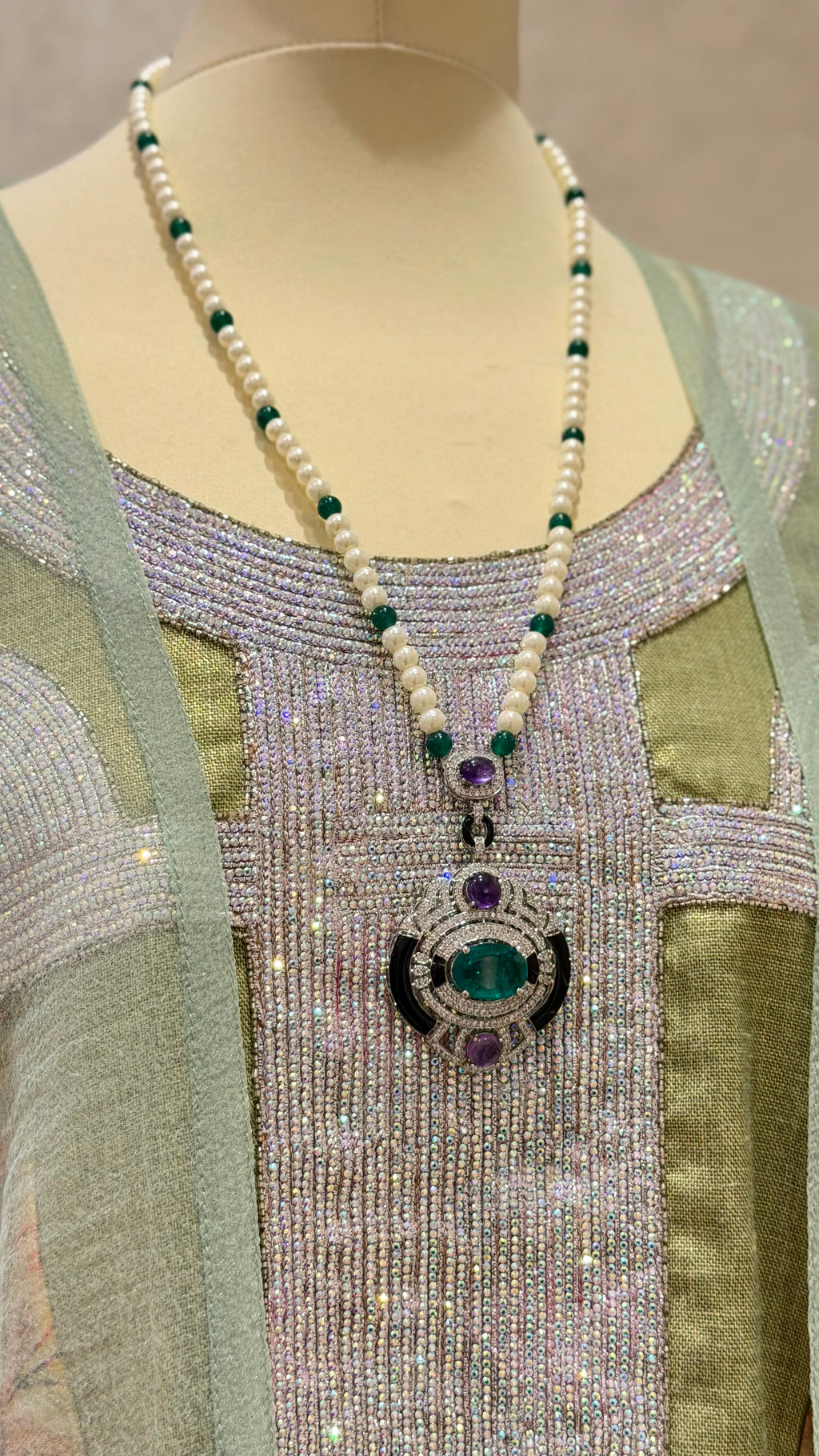 ALZAHIA | PEARLS & PURPLE & GREEN