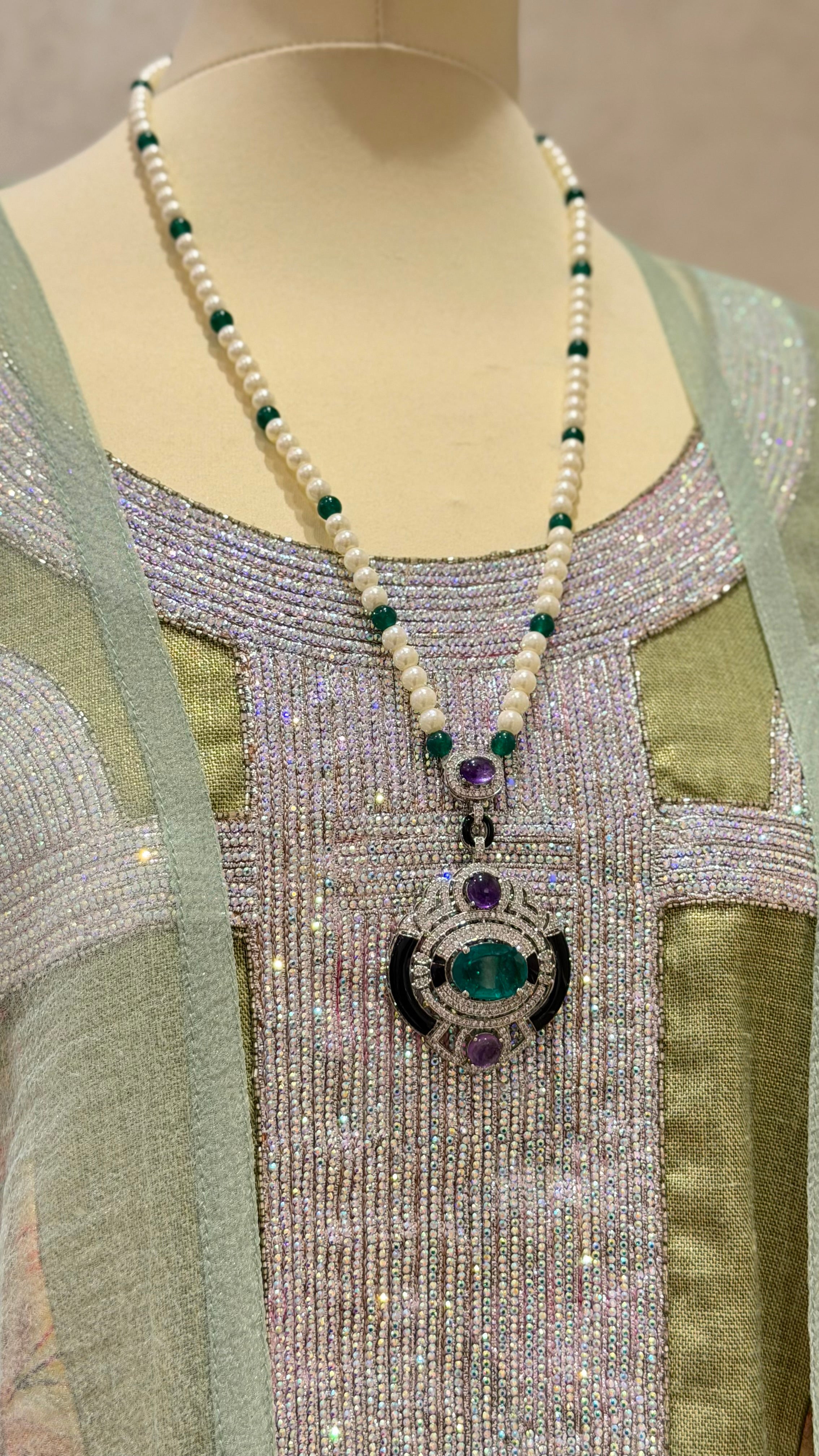 ALZAHIA | PEARLS & PURPLE & GREEN