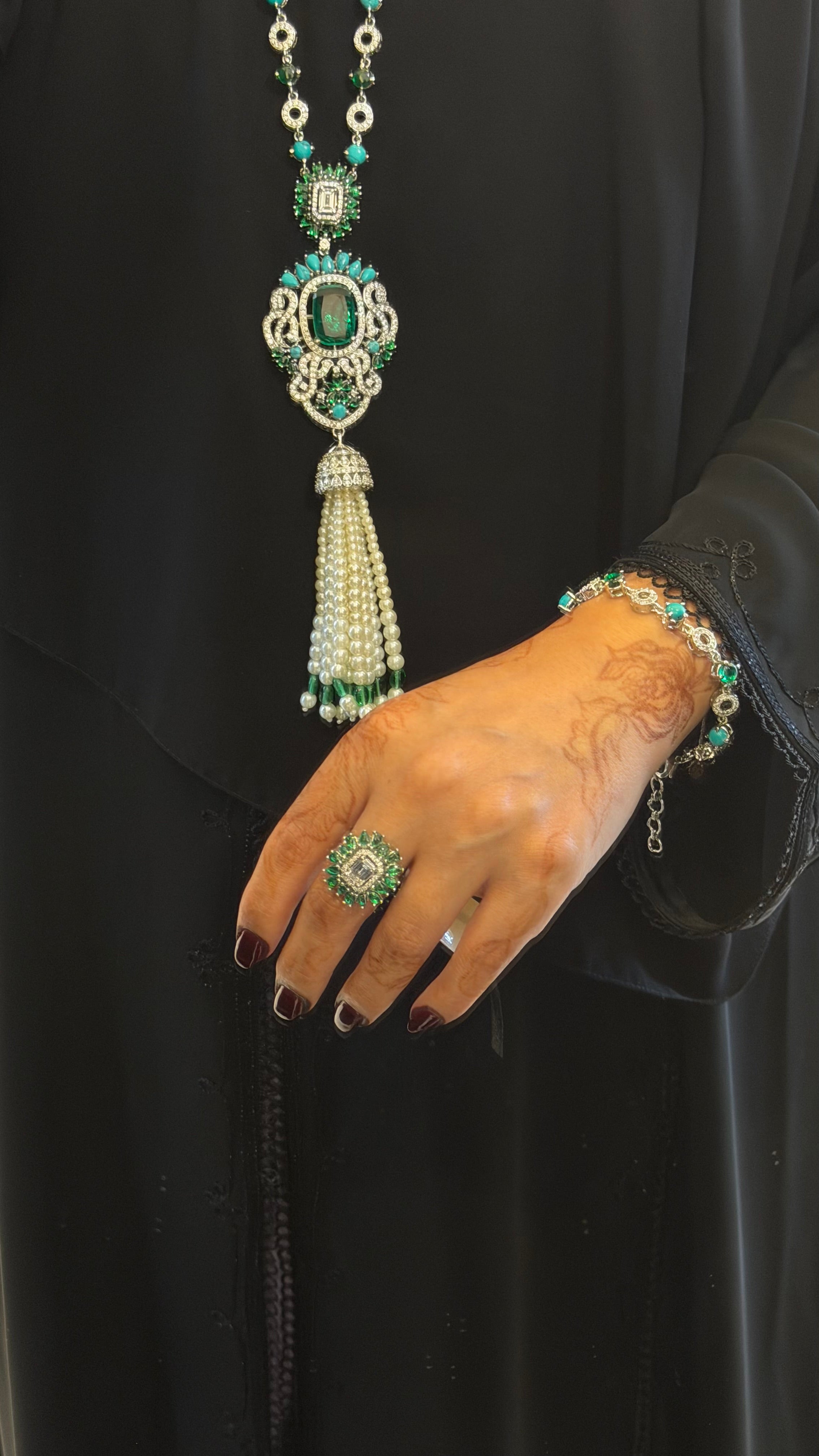 NOJOOD | TURQUOISE GREEN PEARLS
