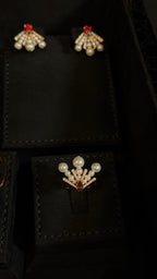 ALYAHAR | RED & PEARLS & R.GOLDEN