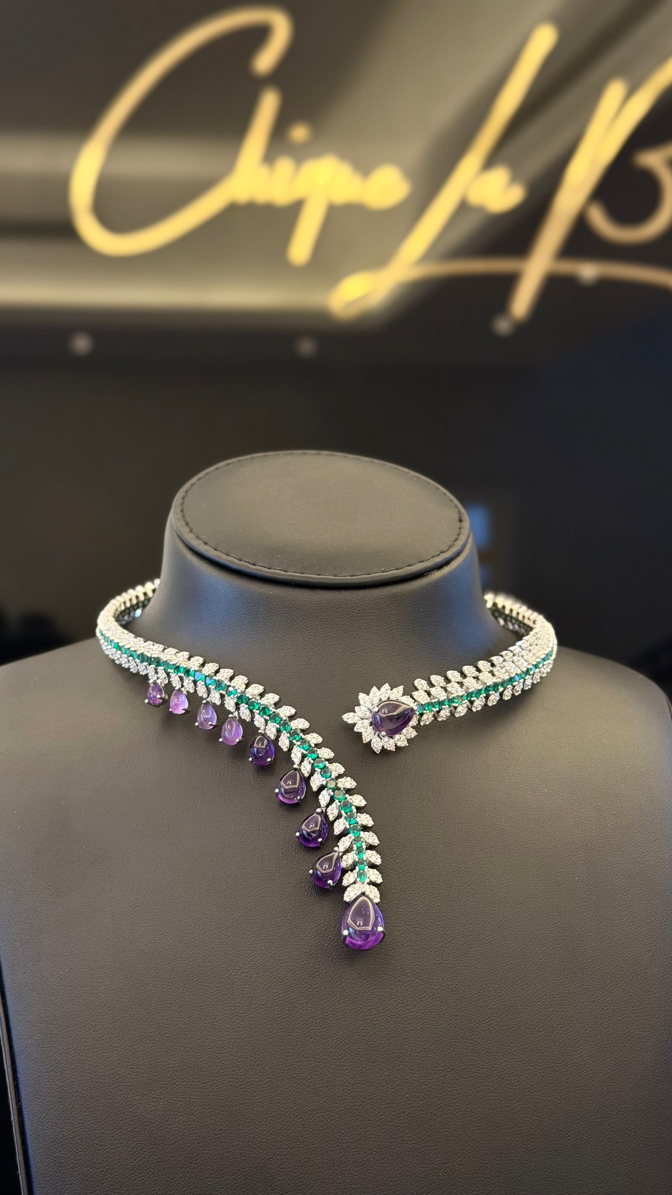 CHOKER ALRUMAILA | PURPLE & GREEN