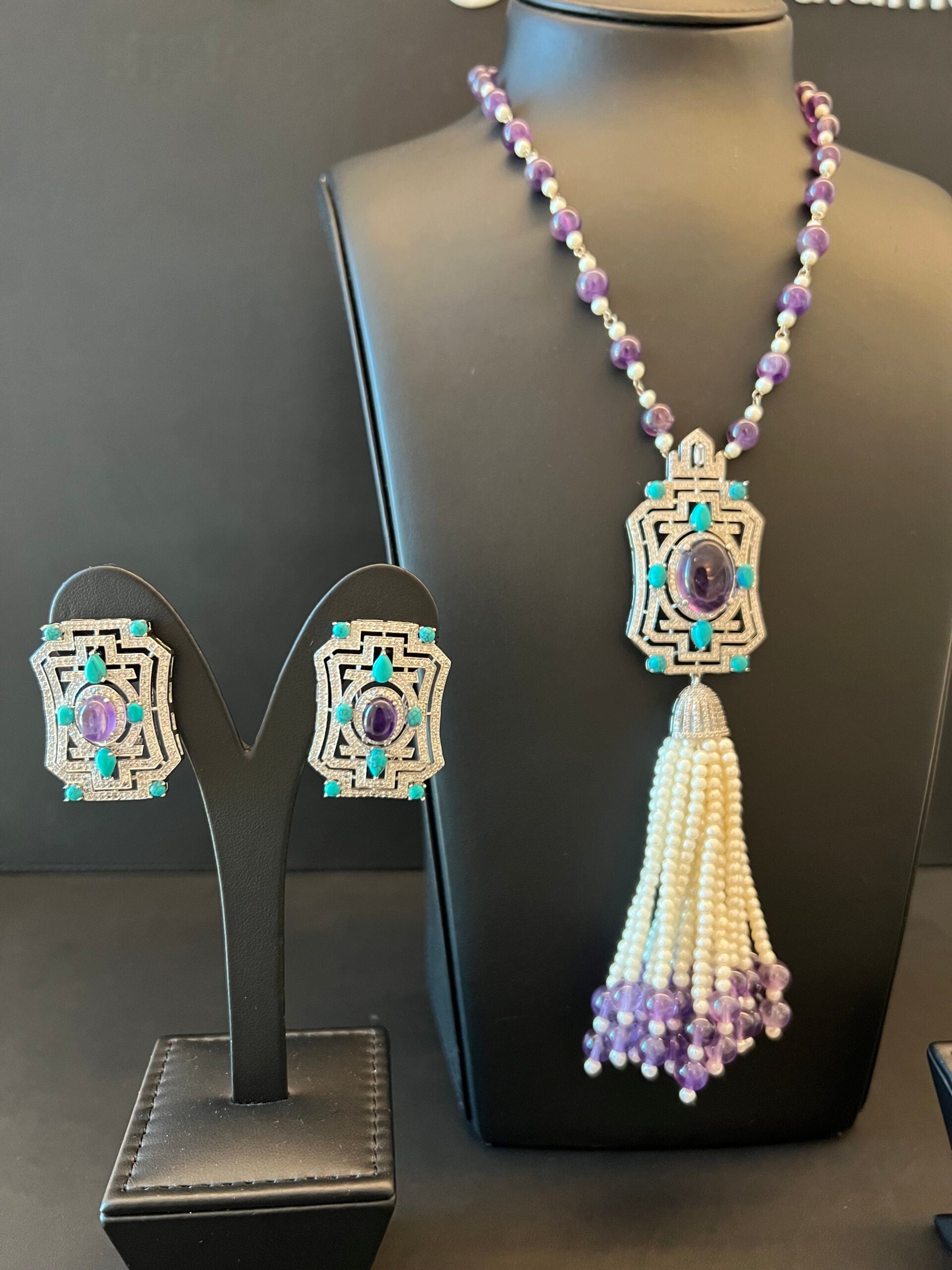 ALTOWAYYA | PEARLS & PURPLE & TURQUOISE