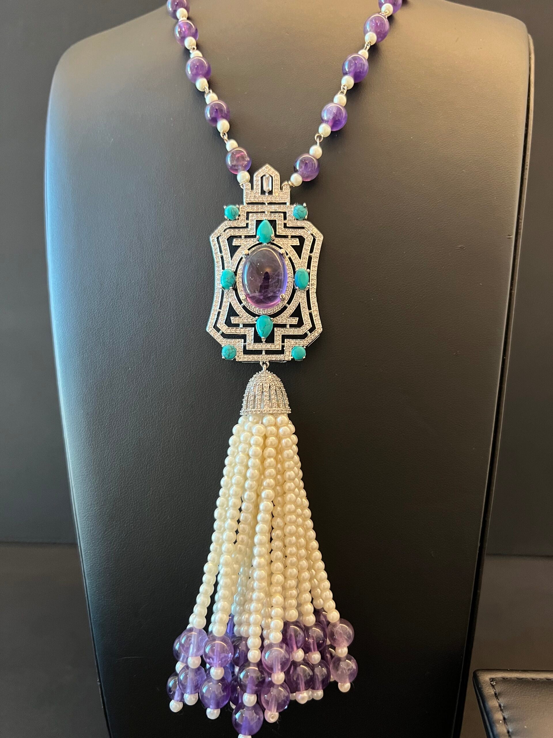 ALTOWAYYA | PEARLS & PURPLE & TURQUOISE