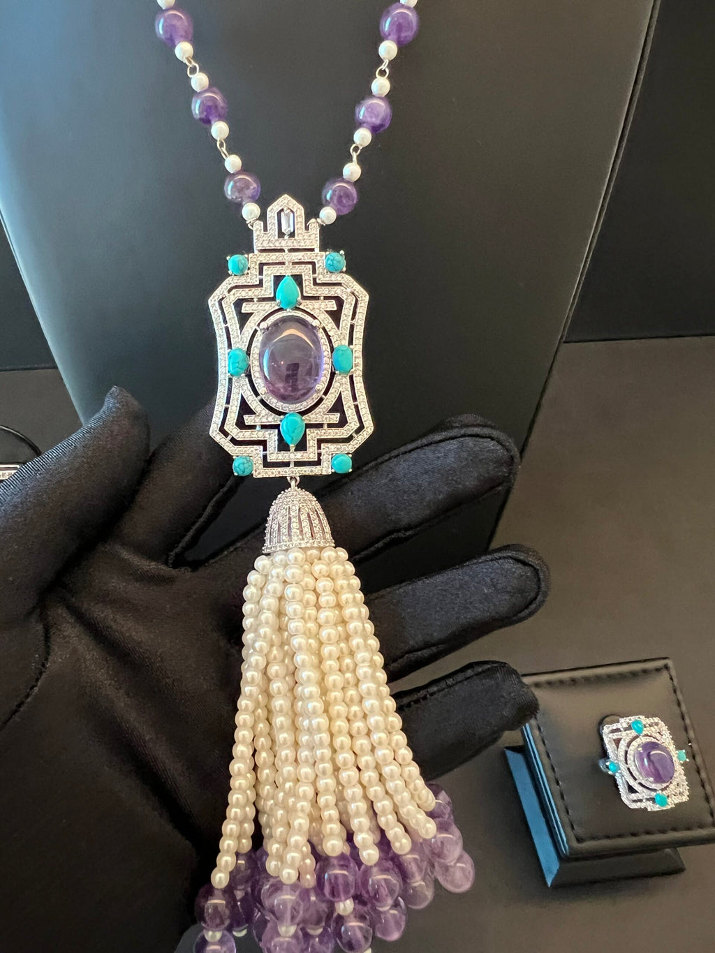 ALTOWAYYA | PEARLS & PURPLE & TURQUOISE