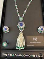 NOJOOD | PURPLE GREEN & PEARLS