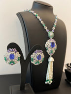 NOJOOD | PURPLE GREEN & PEARLS