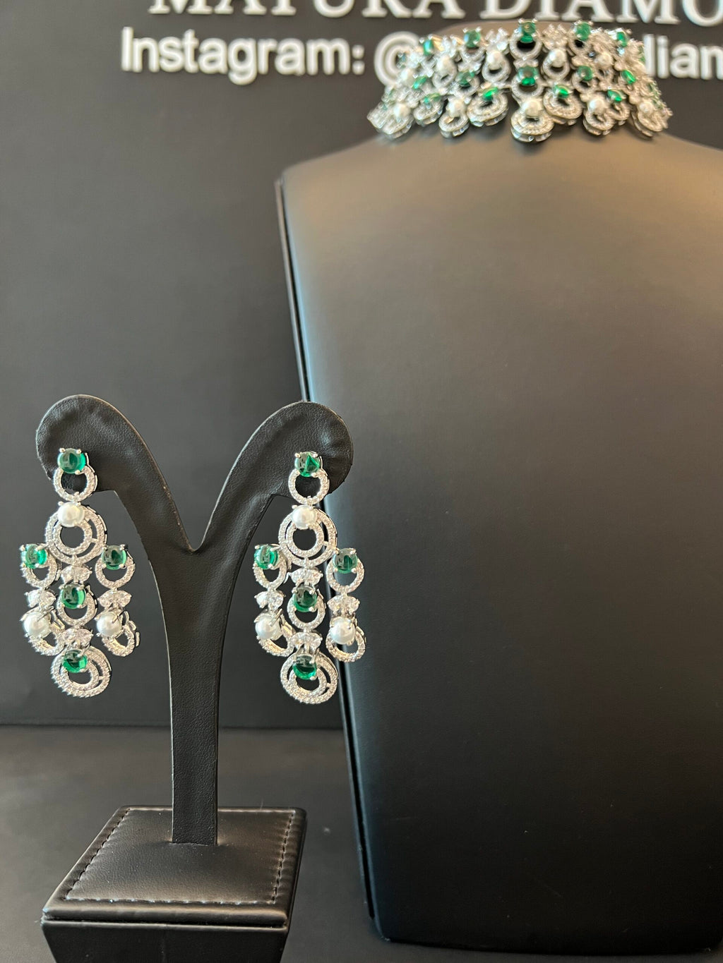 CHOKER SHAHENAH | PEARLS & GREEN