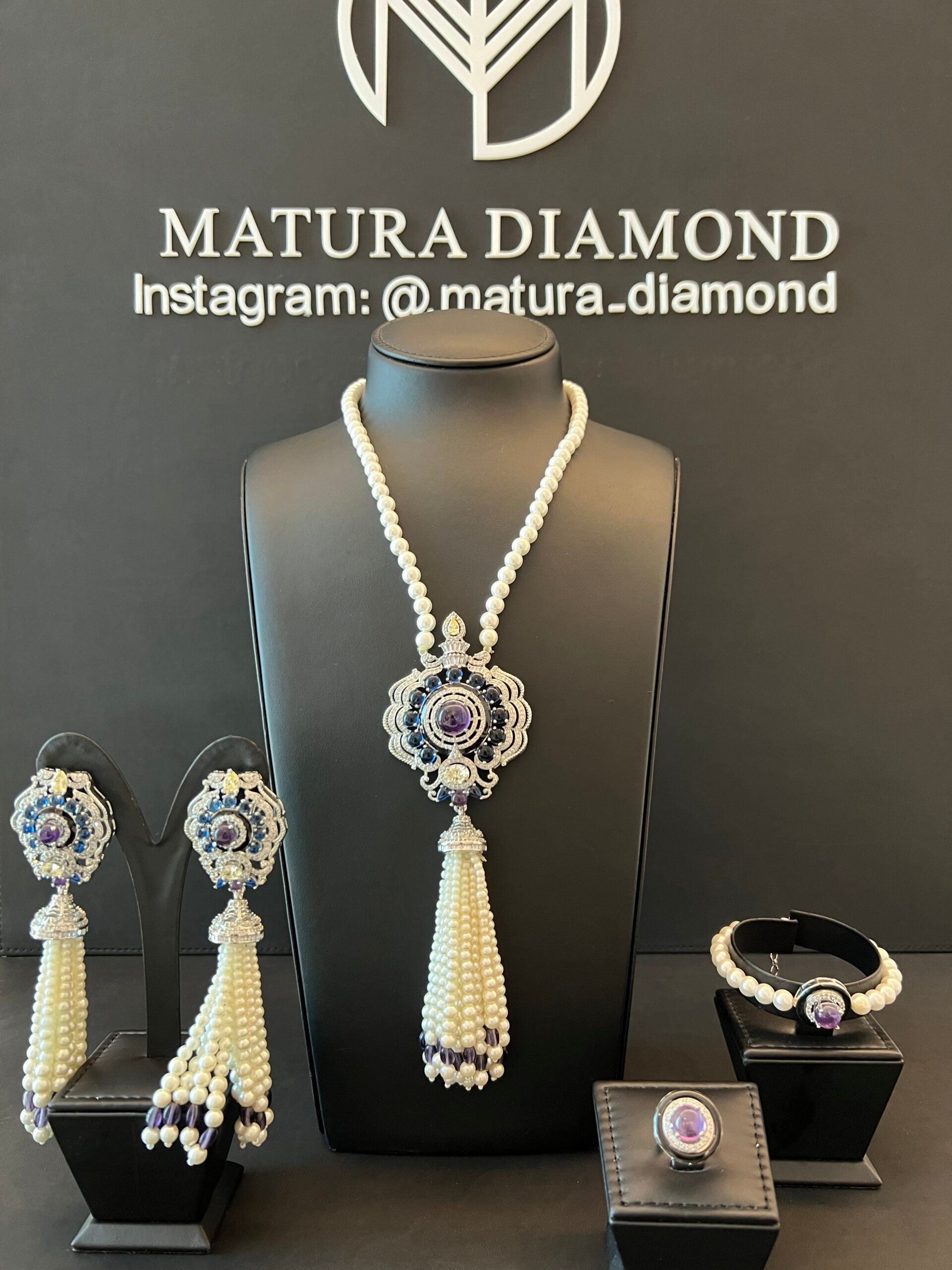 ALSHAINDAGA | PEARLS & PURPLE & BLUE