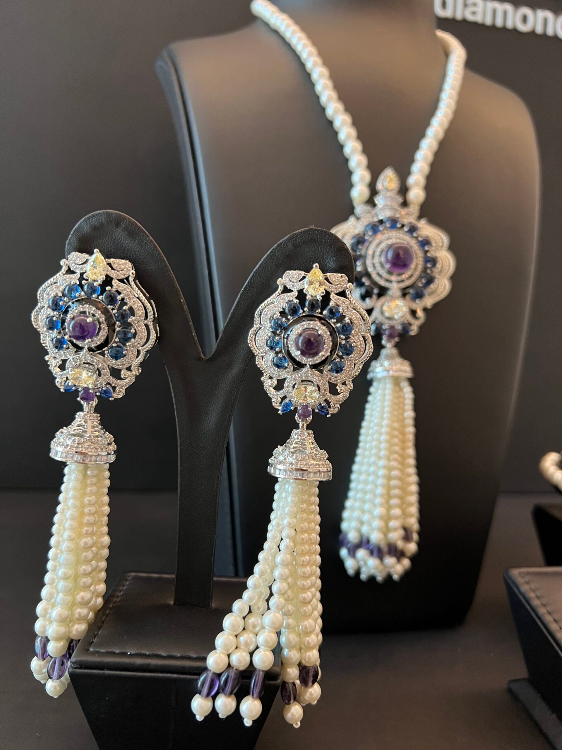 ALSHAINDAGA | PEARLS & PURPLE & BLUE