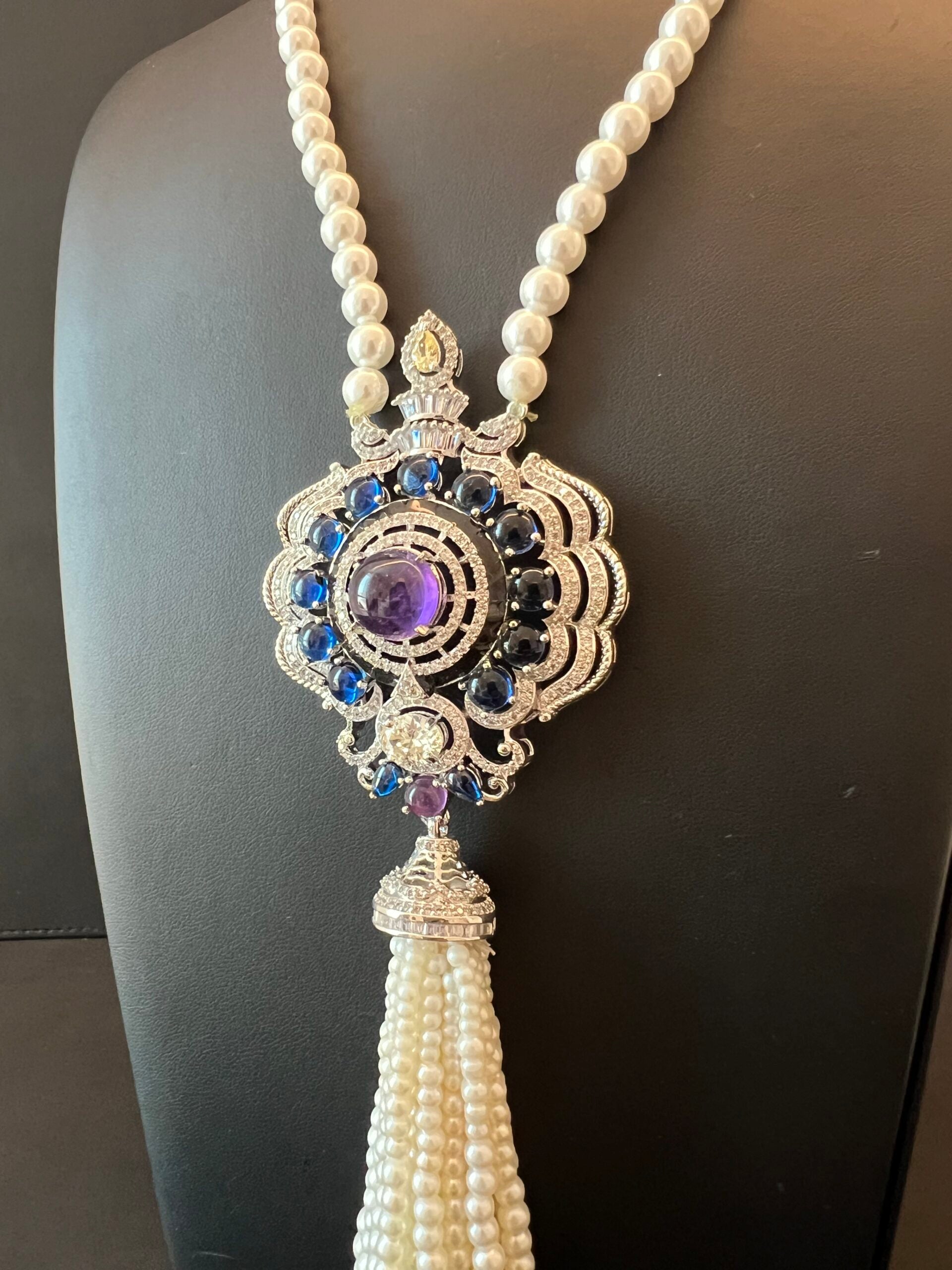 ALSHAINDAGA | PEARLS & PURPLE & BLUE