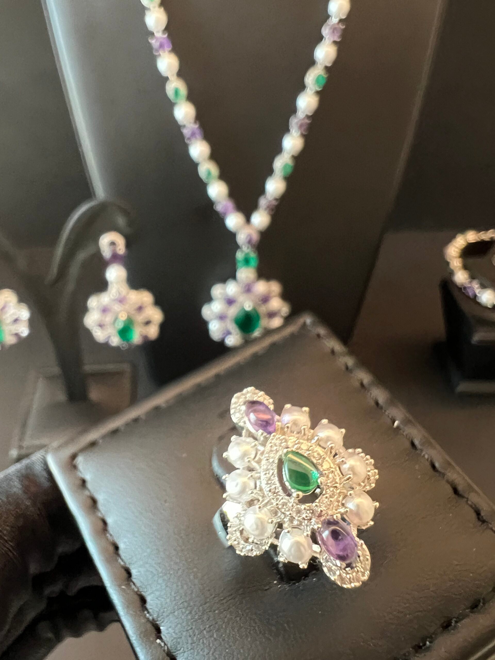 BURJEEL | PEARLS & PURPLE & GREEN
