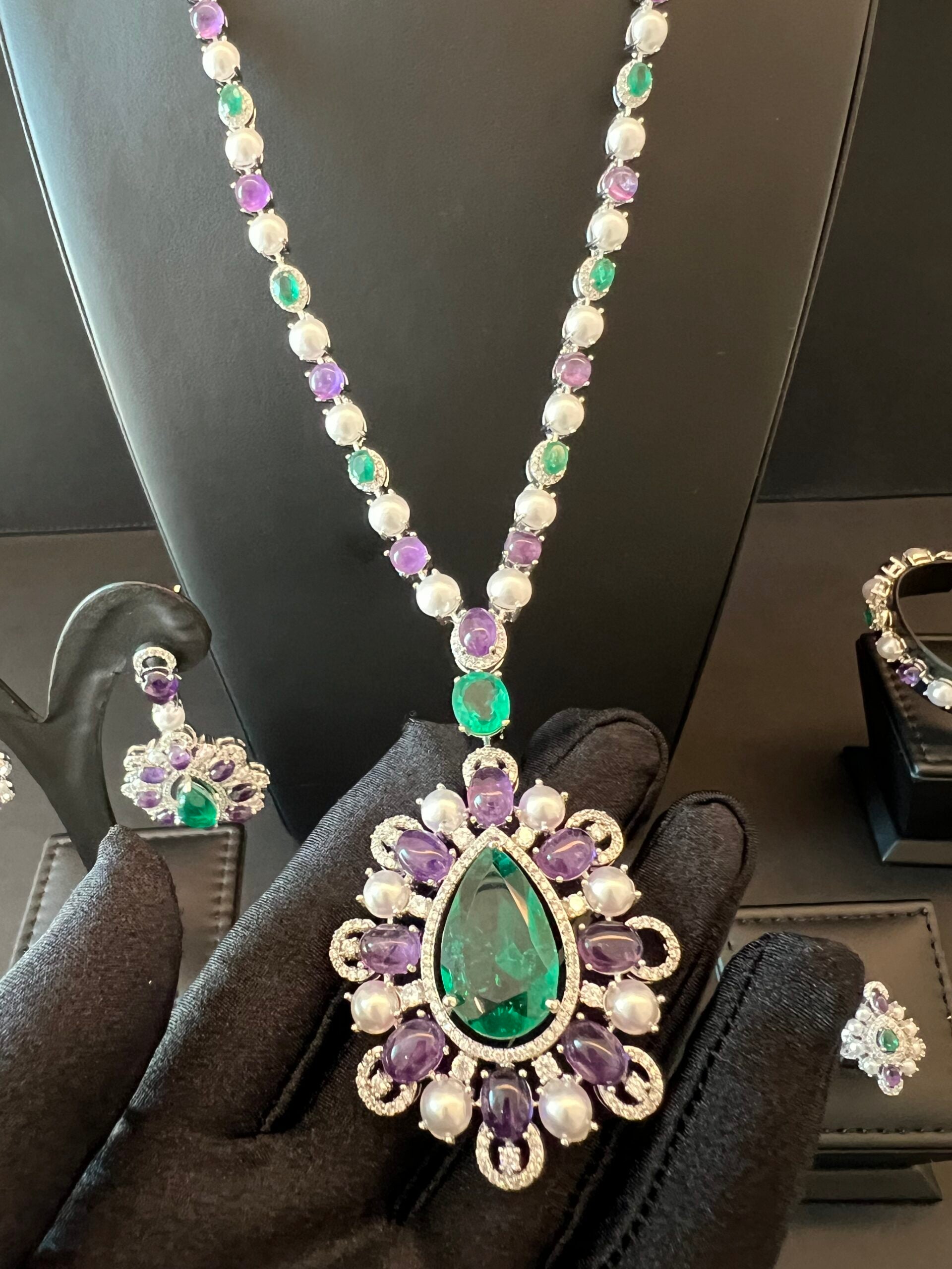 BURJEEL | PEARLS & PURPLE & GREEN