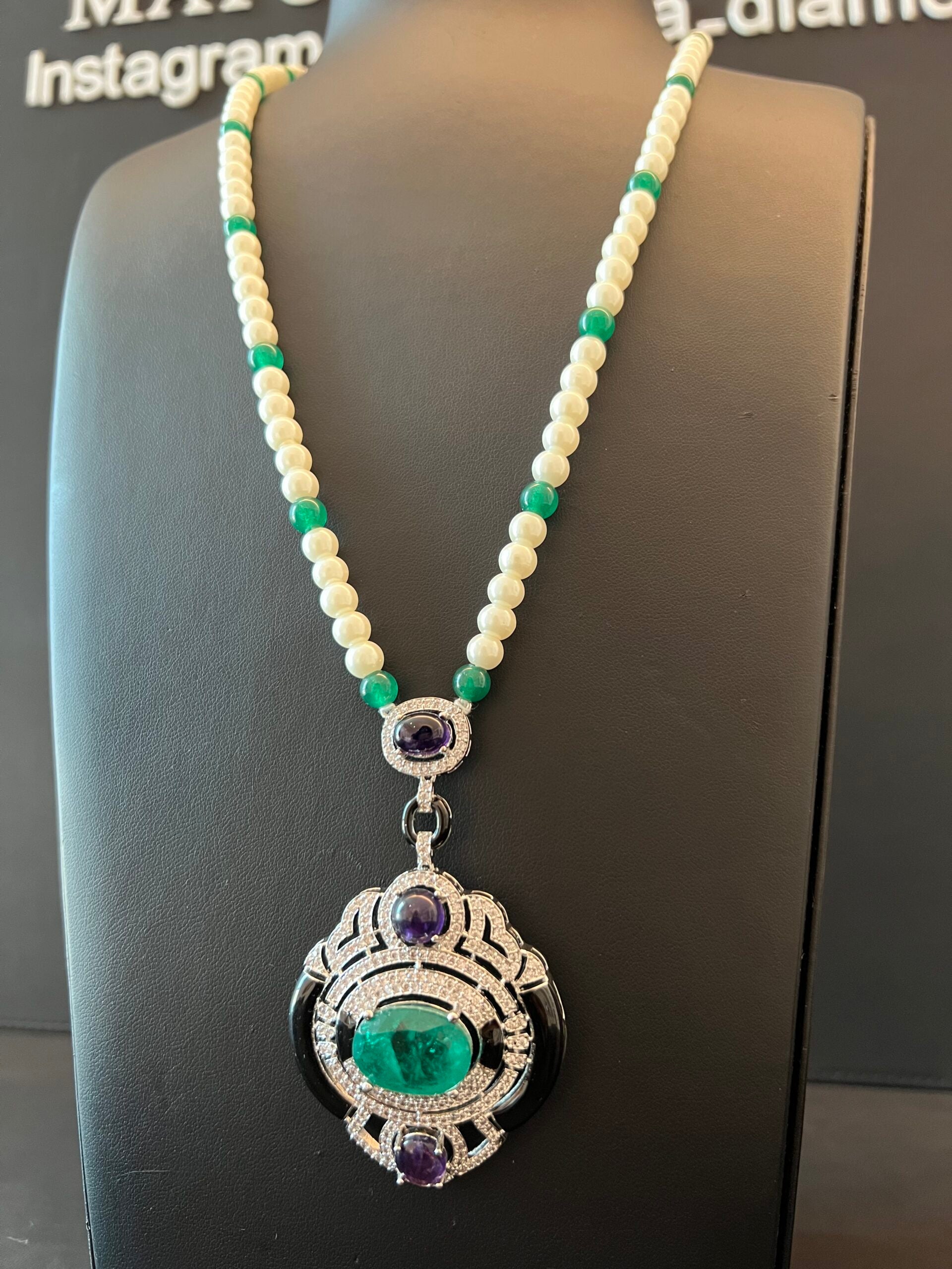 ALZAHIA | PEARLS & PURPLE & GREEN